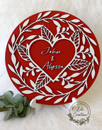 Plaque décorative cœur personnalisée