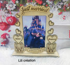Cadre personnalisé "Just Married" - Célébrez votre amour !