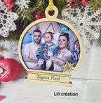 Boule de Noël en bois photo et gravure