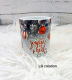 Mug de Noël personnalisé à 2 photos