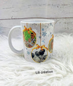 Mug de Noël personnalisé à 6 photos