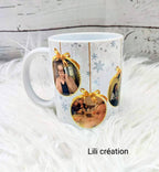 Mug de Noël personnalisé à 6 photos