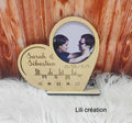Cadre musical personnalisé avec photo, prénoms et date – Idée cadeau romantique 🎶