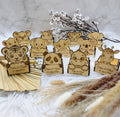 Boite à dragées baptême contour herbes et pochon personnalisée - Thème animaux mignons de la jungle, de la forêt ou de la ferme