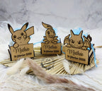 Boite à dragées baptême contour herbes et pochon personnalisée - Thème animaux mignons de la jungle, de la forêt ou de la ferme