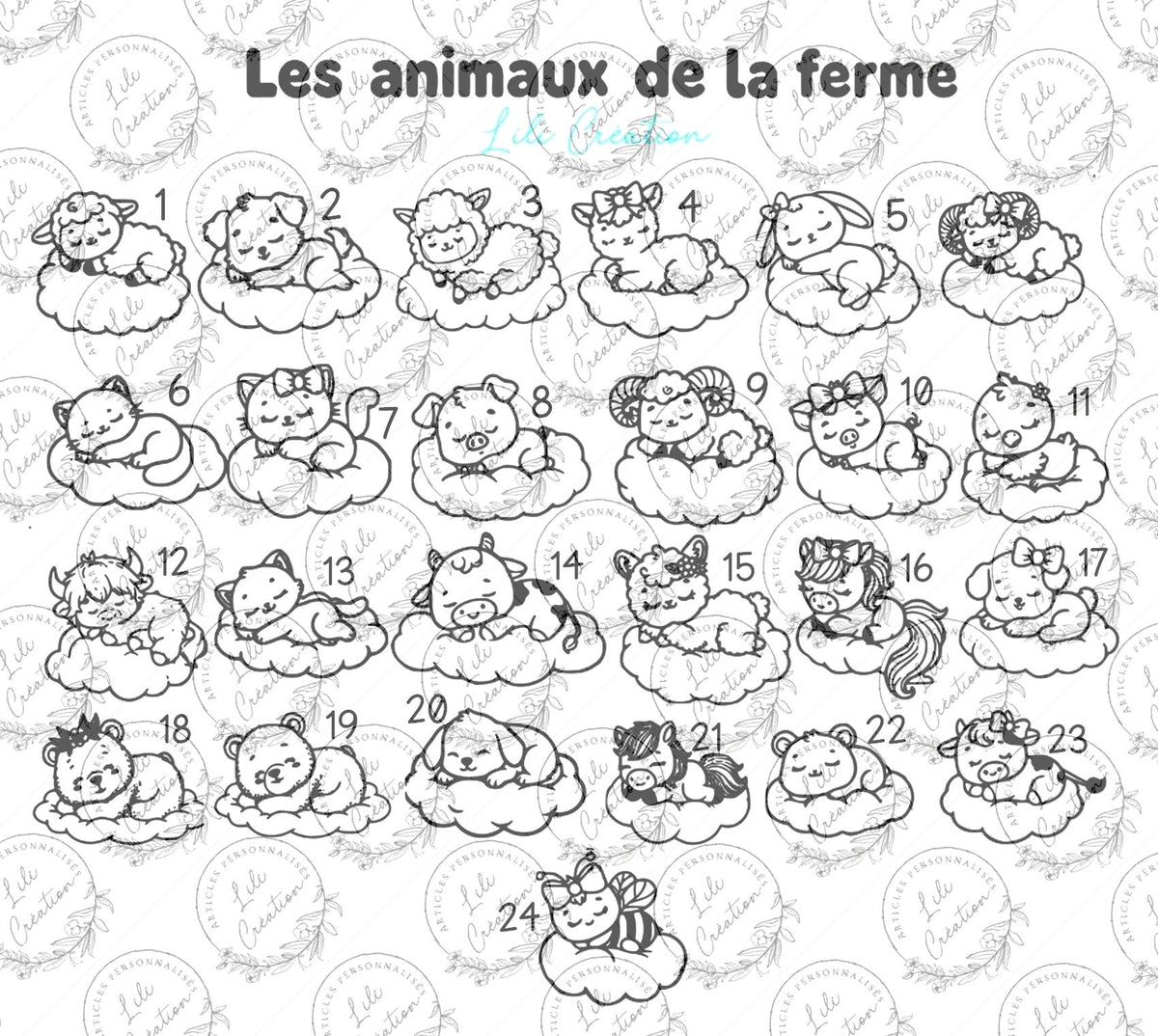 Boite à dragées baptême contour nuages et pochon personnalisée - Thème animaux mignons de la ferme, de la jungle, de la forêt, marins, astronomie, univers féérique, les bébés