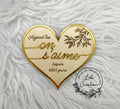 Magnet Cœur "Compteur d'Amour" – Bois & Acrylique Doré Personnalisé