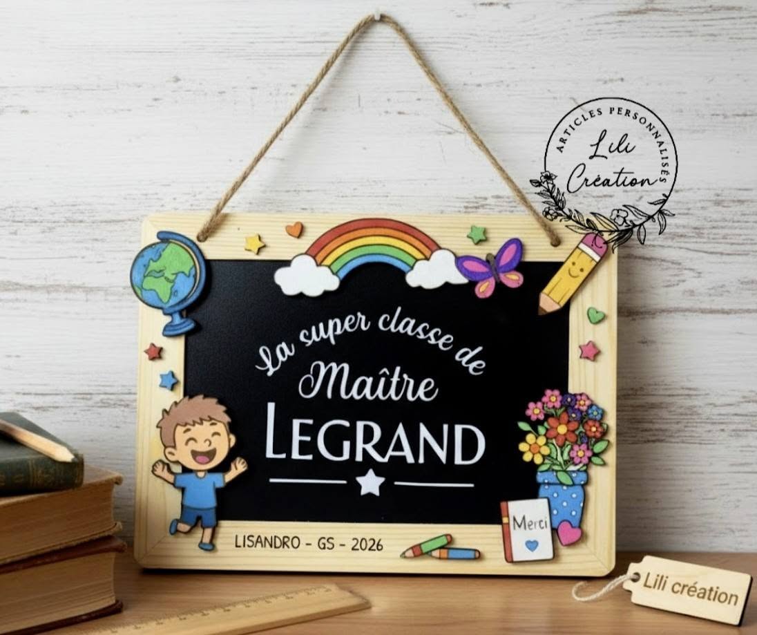 Ardoise de porte personnalisée - Cadeau de fin d'année