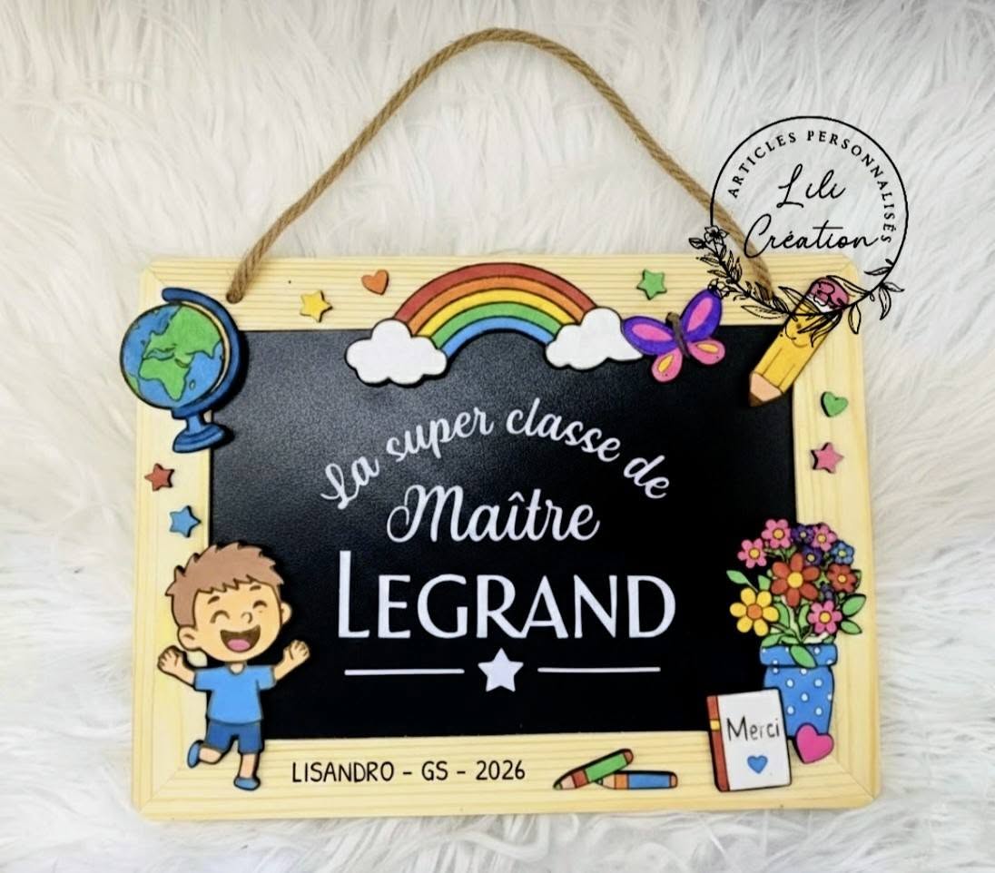 Ardoise de porte personnalisée - Cadeau de fin d'année