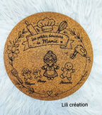 Dessous de Plat Personnalisé "Les Petites Douceurs de Mamie"