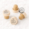 Bouchon de bouteille personnalisé en bois gravé – Mariage