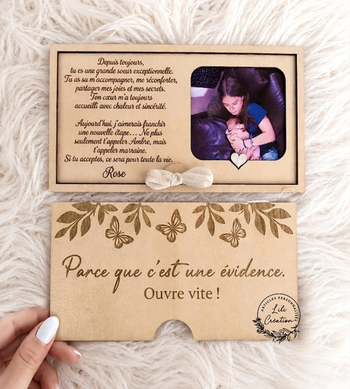 Boite surprise “Veux-tu être ma marraine/témoin...?"