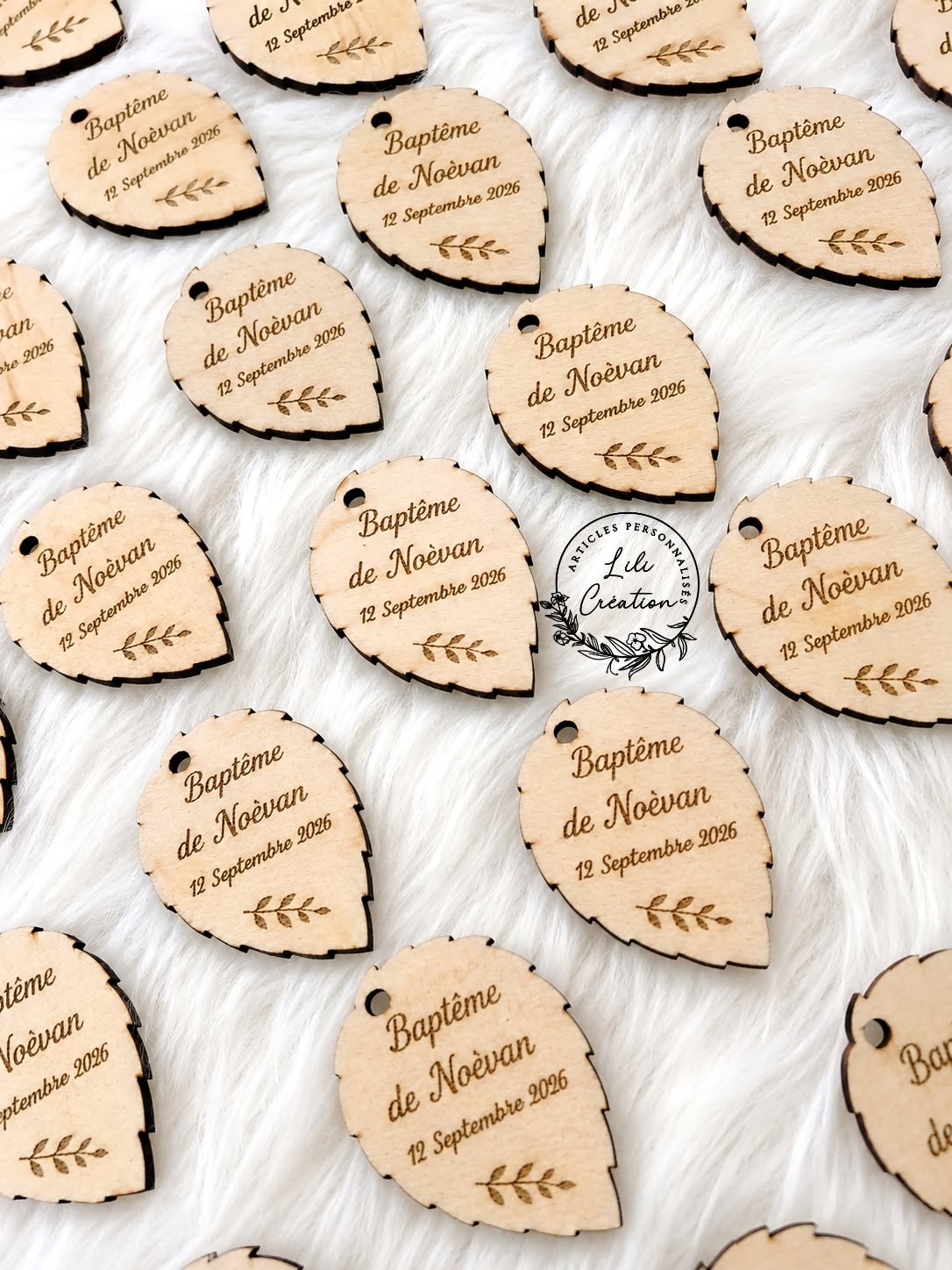 Etiquettes feuilles 3.50cm