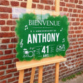 Panneau de bienvenue personnalisé en plexiglass