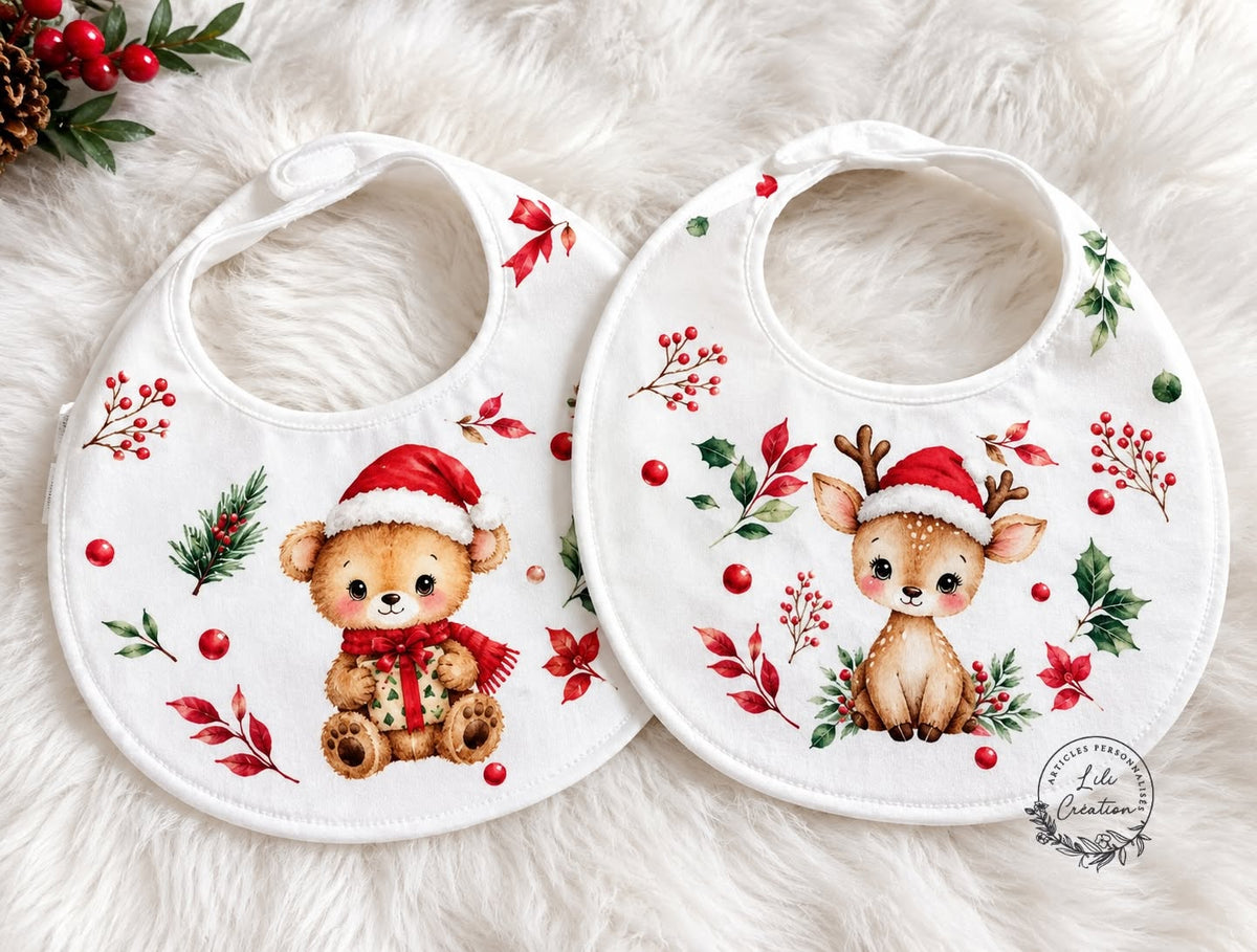 🎄✨ Bavoirs de Noël personnalisés – Faits main avec amour ✨🎄