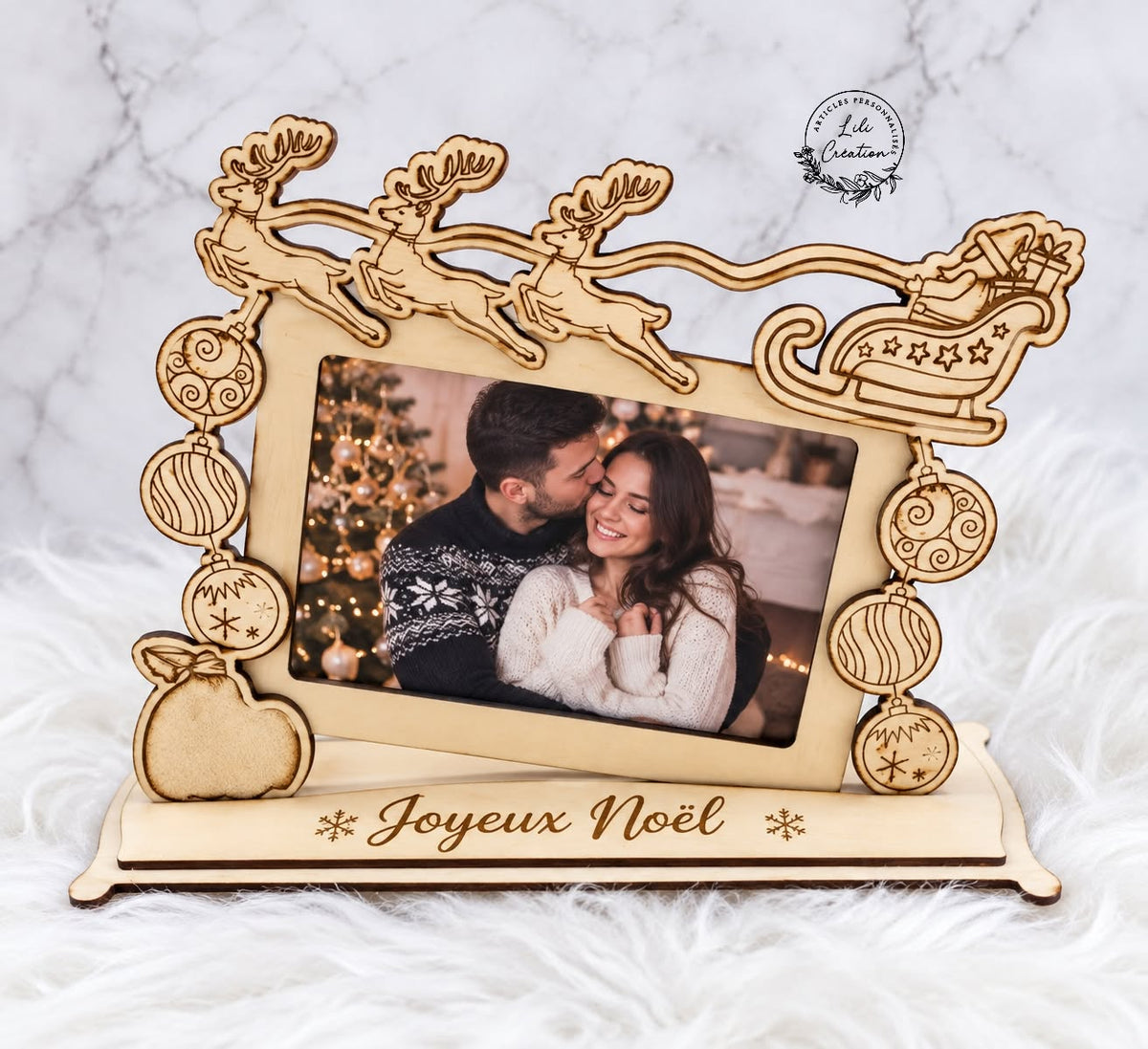 Cadre photo de Noël – Souvenir magique avec photo incluse