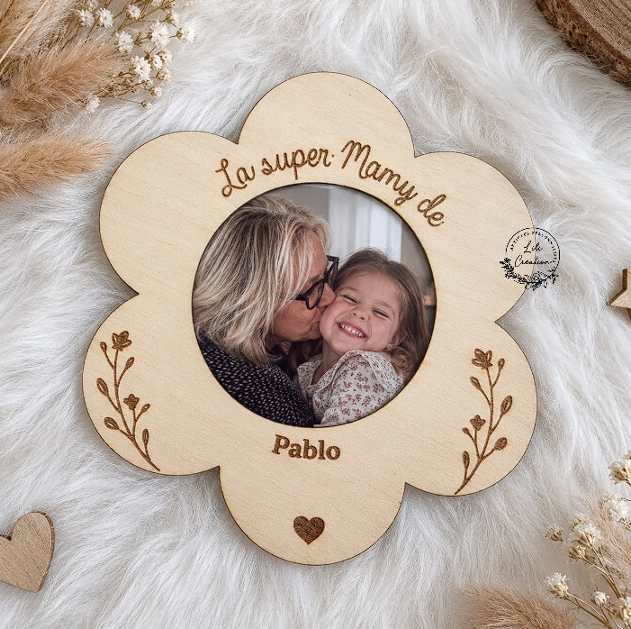 Magnet personnalisé – La Super [Mamie] en fleurs !