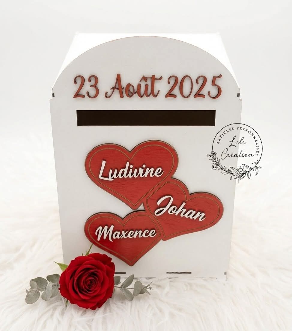 Urne de mariage - Cœurs de famille
