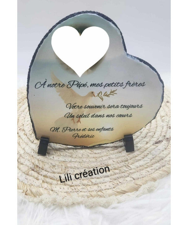 Plaque commémorative – Colombe en vol