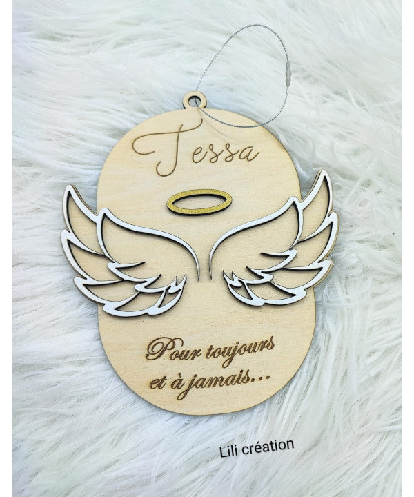 Boule ange en bois