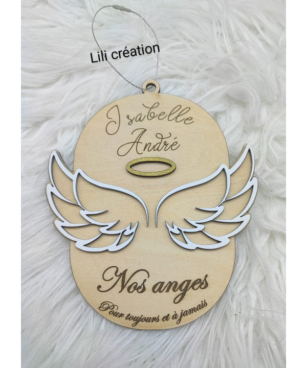 Boule ange en bois