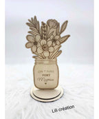 Bouquet de fleurs en bois