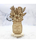 Bouquet de fleurs en bois
