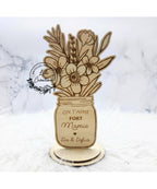 Bouquet de fleurs en bois