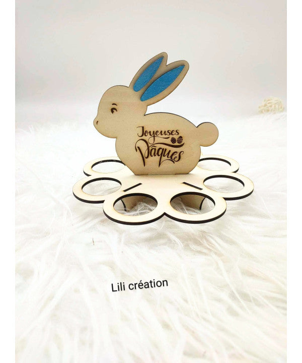 Centre de table Lapin – Spécial Pâques avec porte œufs Kinder
