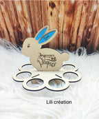 Centre de table Lapin – Spécial Pâques avec porte œufs Kinder