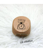 Cube de naissance personnalisé 8 cm