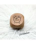 Cube de naissance personnalisé 8 cm