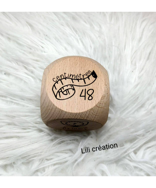 Cube de naissance personnalisé 8 cm