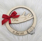 Rond porte bracelet de naissance personnalisé