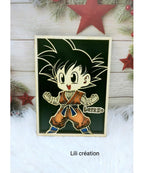 Goku version bois 3D – Personnalisé avec prénom !