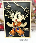 Goku version bois 3D – Personnalisé avec prénom !