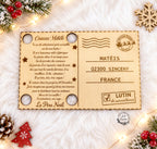 🎅✨ Une carte postale du Père Noël personnalisée en bois ! 🎄📬