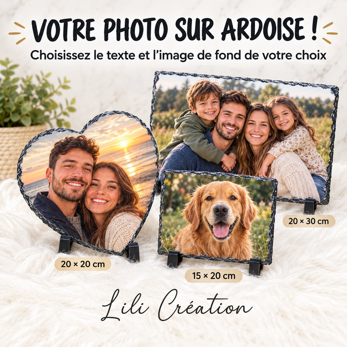 Votre photo sur ardoise personnalisée !