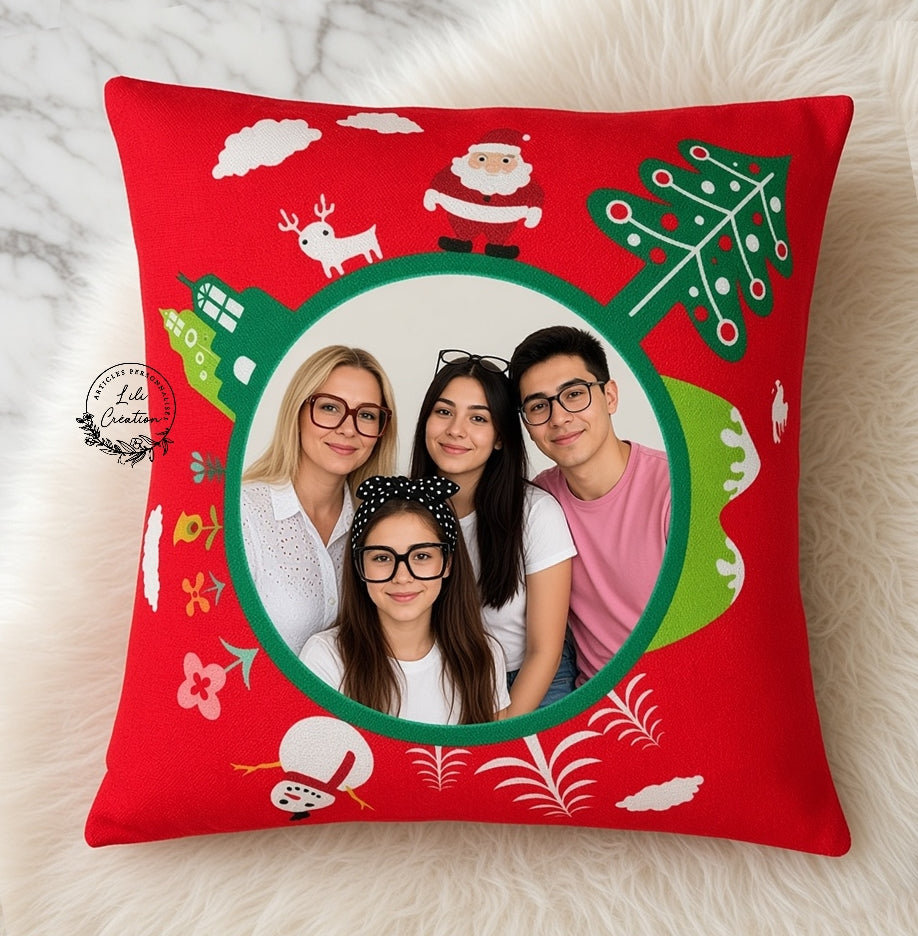 Coussin de Noël personnalisé