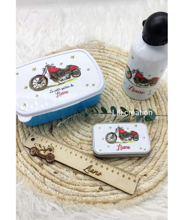 Kit rentrée scolaire, thème : Moto