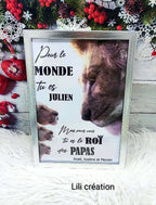 Cadre lionceaux "Pour le monde es... mais pour nous tu es le monde"