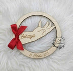 Rond porte bracelet de naissance personnalisé