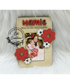 Magnet fleuri avec photo pour Maman / Mamie / Nounou / Tata .....
