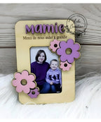Magnet fleuri avec photo pour Maman / Mamie / Nounou / Tata .....