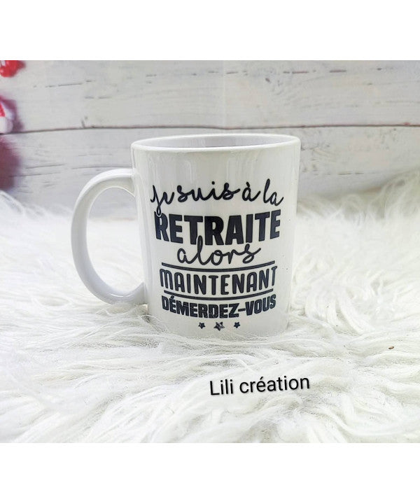 Mug "Démerdez-vous" pour un départ en retraite