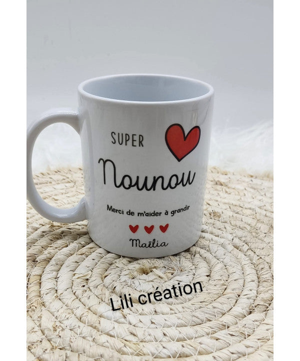 Mug personnalisé « Merci de m’aider à grandir »