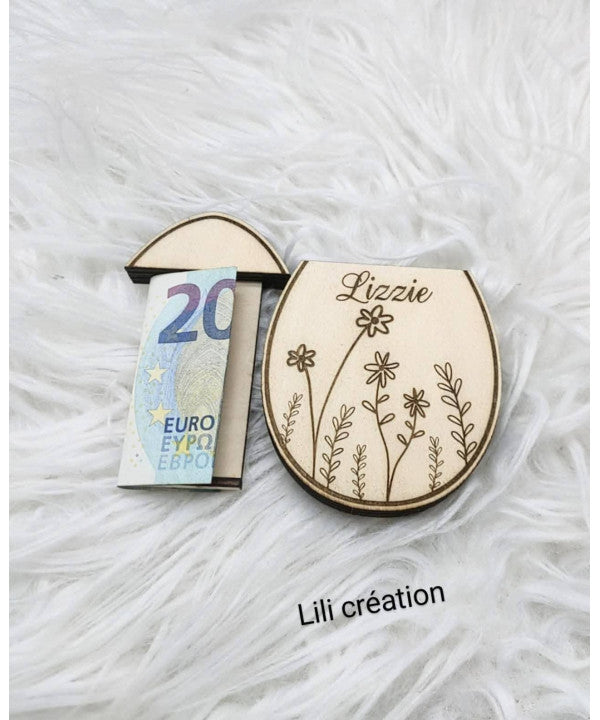 Oeuf porte billet ou petit mot doux de Pâques