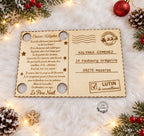 🎅✨ Une carte postale du Père Noël personnalisée en bois ! 🎄📬