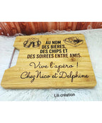 Planche Apéro Personnalisée – Modèle « Vive l'apéro ! »