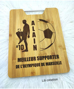 Planche Apéro Personnalisée – Modèle football « Supporter"